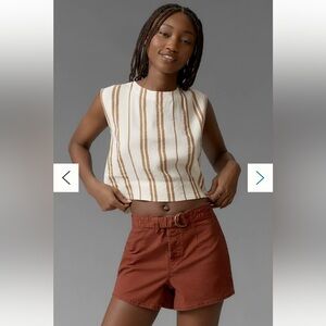 PILCRO Belted Camp Shorts NWT